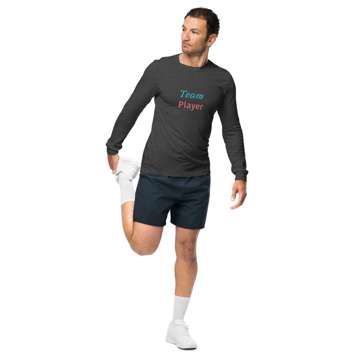 Men Long Sleeve Tee, Team Player