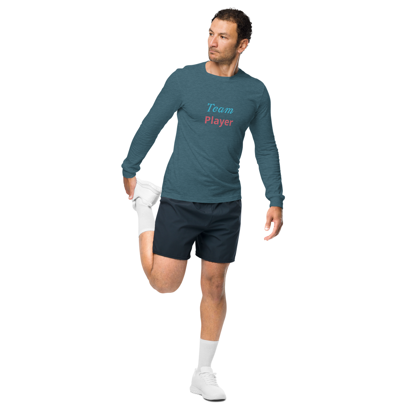 Men Long Sleeve Tee, Team Player
