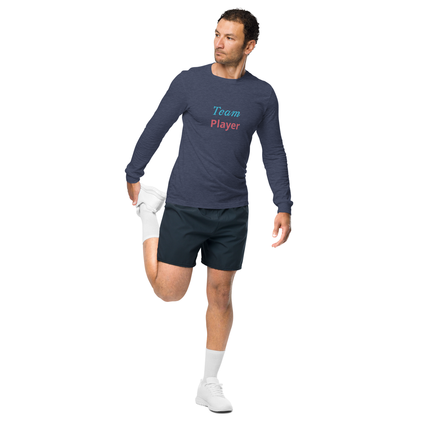 Men Long Sleeve Tee, Team Player