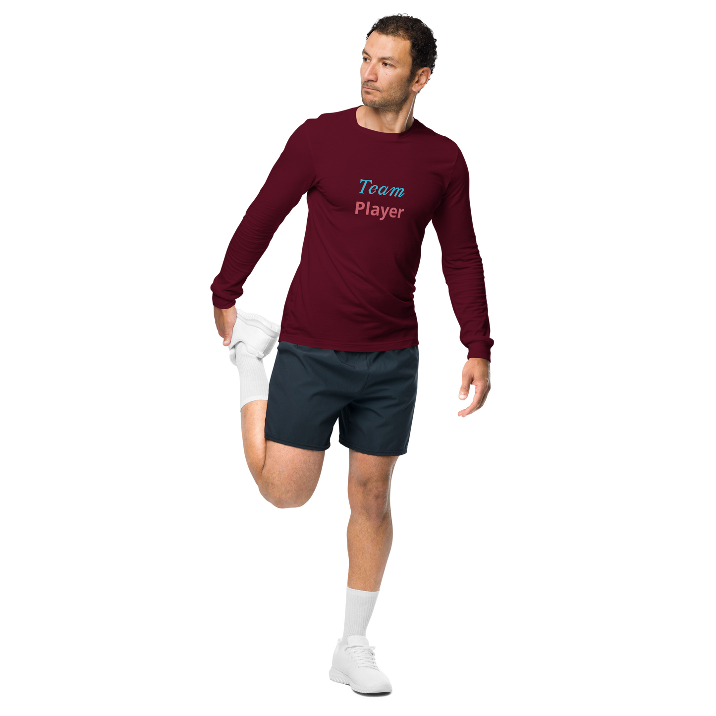 Men Long Sleeve Tee, Team Player