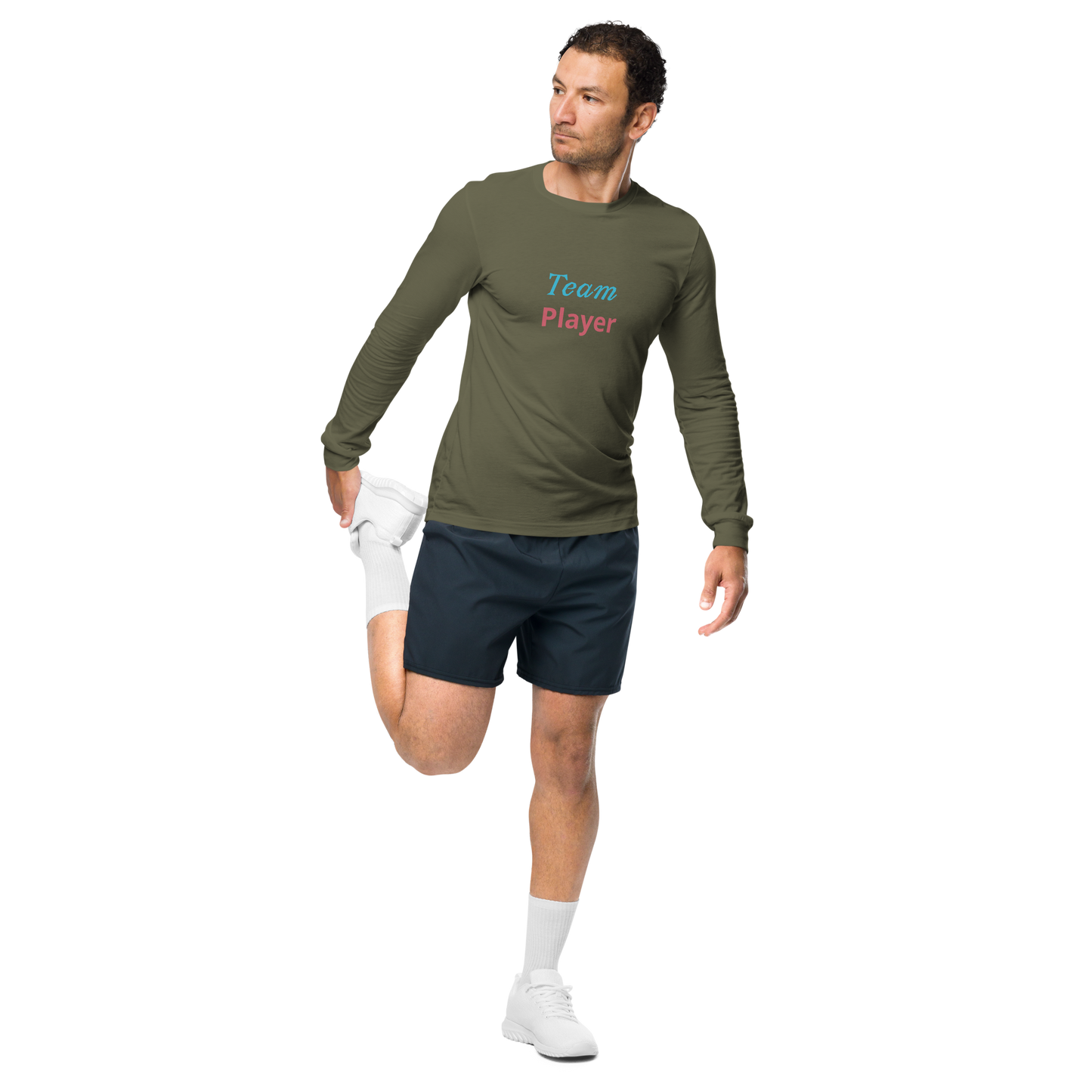 Men Long Sleeve Tee, Team Player