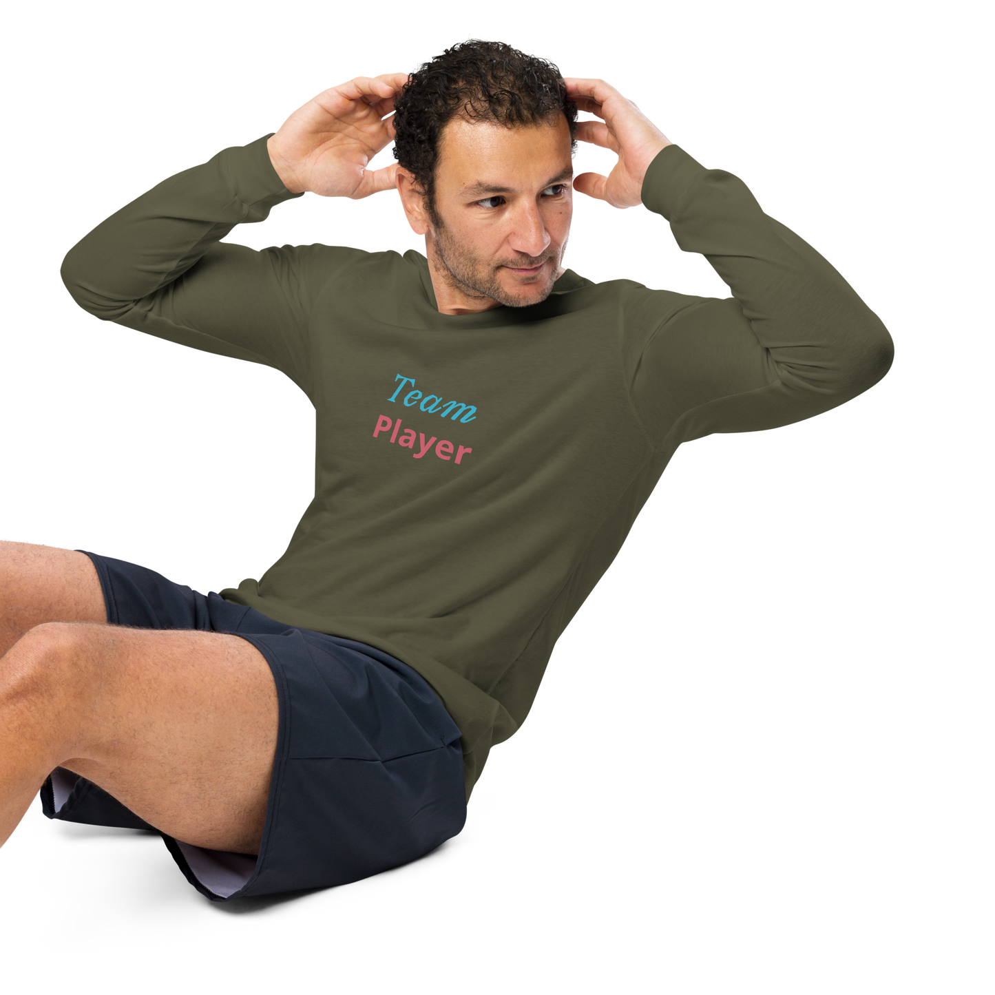 Men Long Sleeve Tee, Team Player