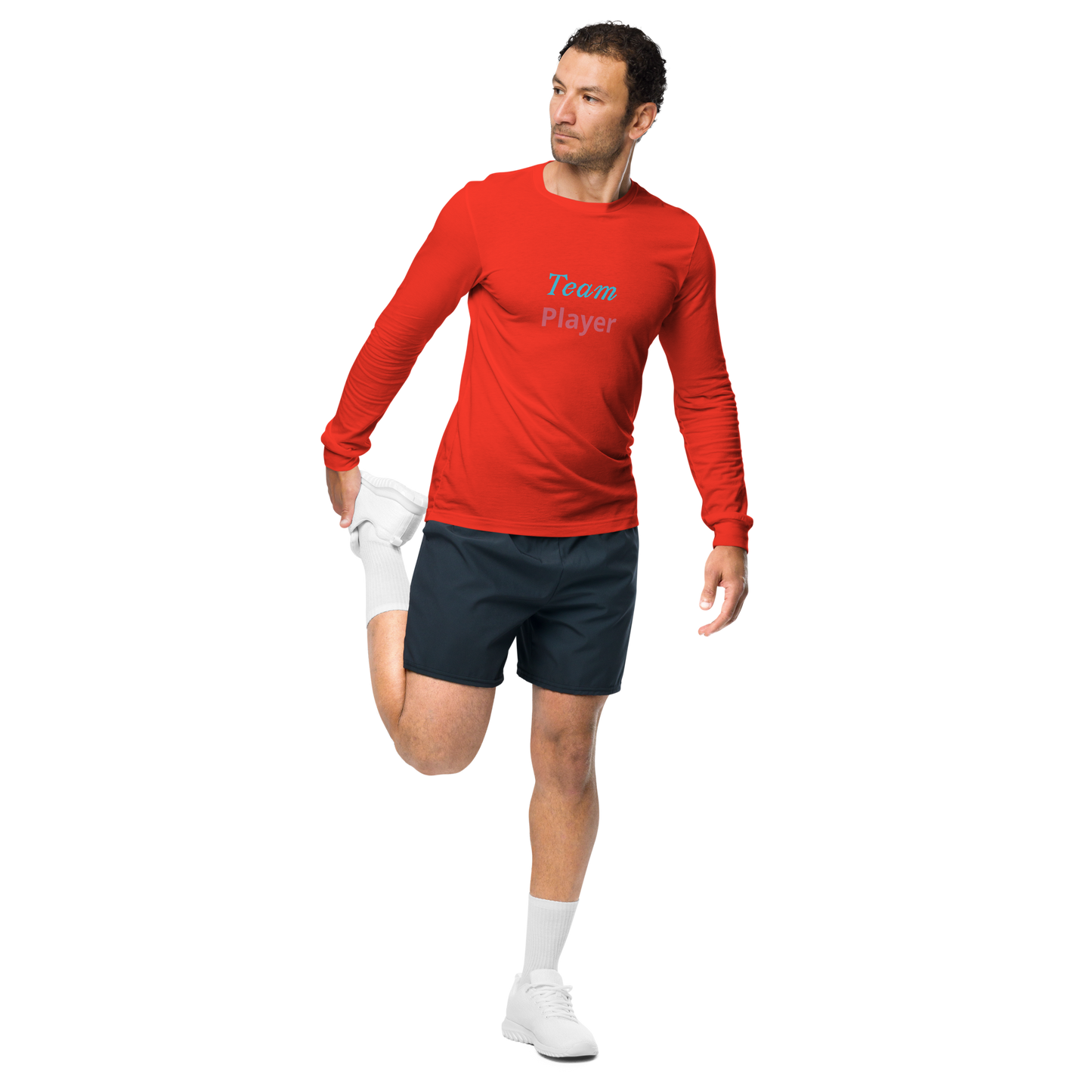 Men Long Sleeve Tee, Team Player