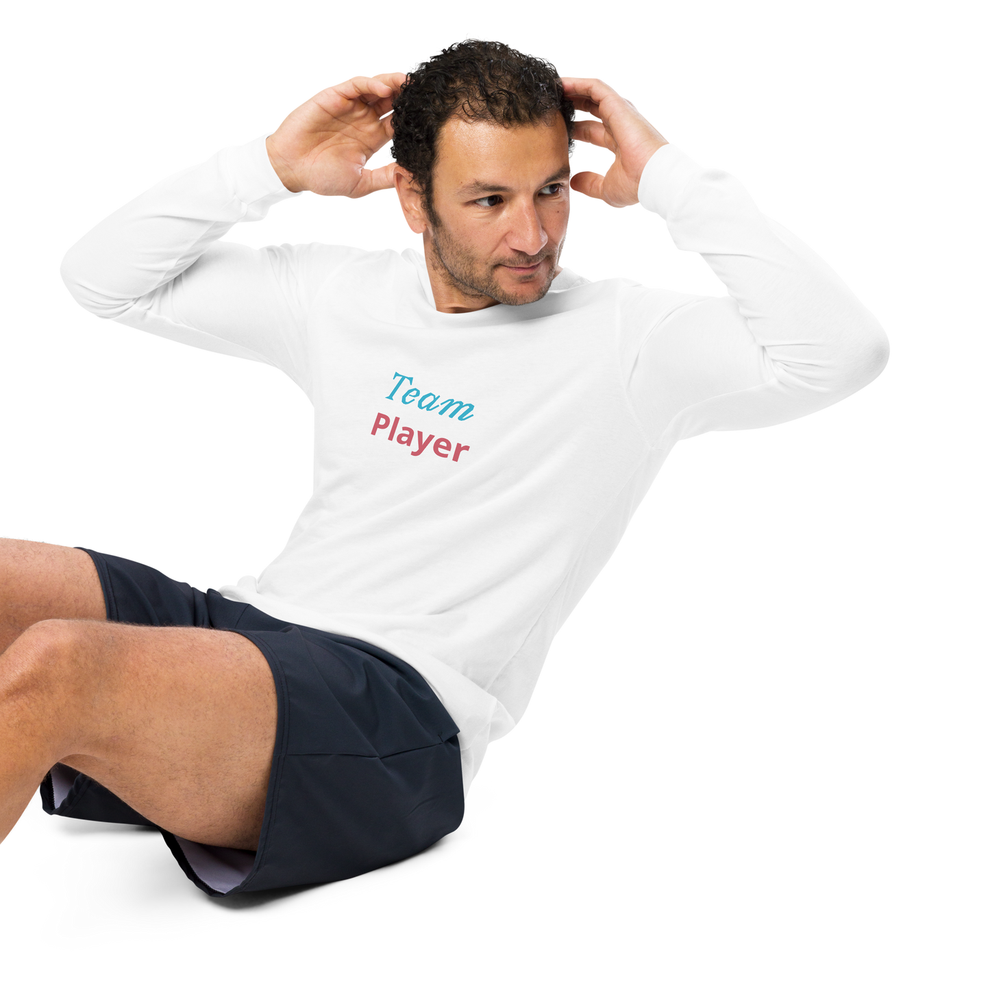 Men Long Sleeve Tee, Team Player