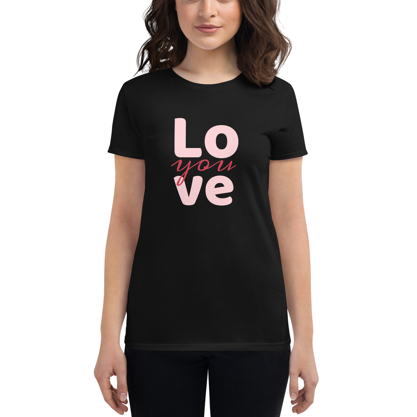 Love you, Women's short sleeve cotton t-shirt