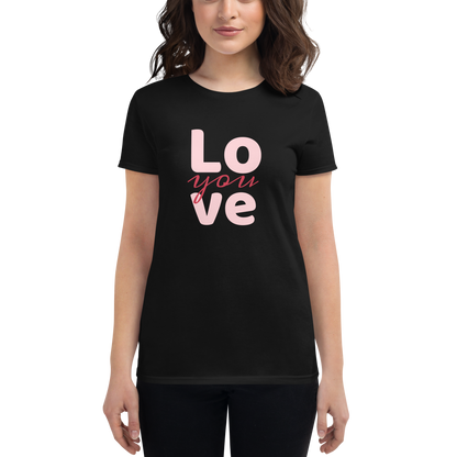 Love you, Women's short sleeve cotton t-shirt