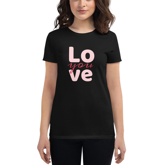 Love you, Women's short sleeve cotton t-shirt