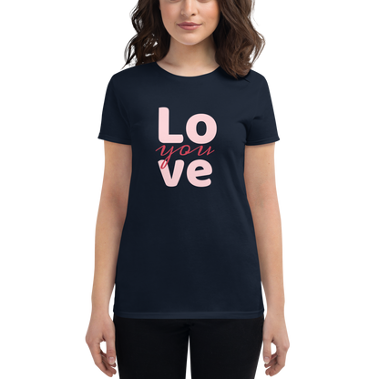 Love you, Women's short sleeve cotton t-shirt