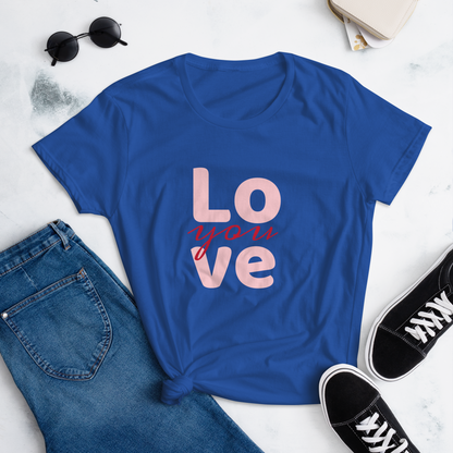 Love you, Women's short sleeve cotton t-shirt
