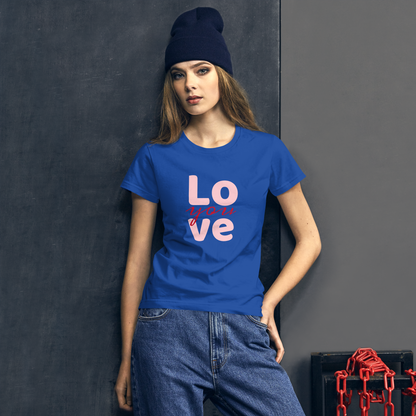 Love you, Women's short sleeve cotton t-shirt