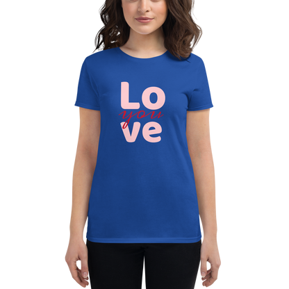 Love you, Women's short sleeve cotton t-shirt