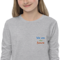 Youth long sleeve tee. We are the future!