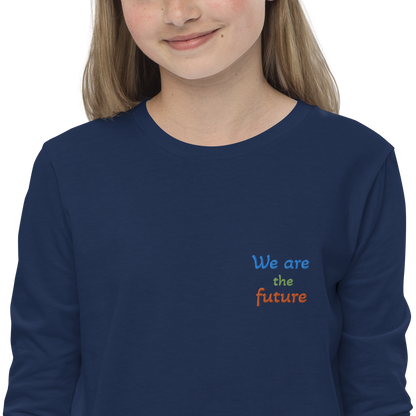 Youth long sleeve tee. We are the future!