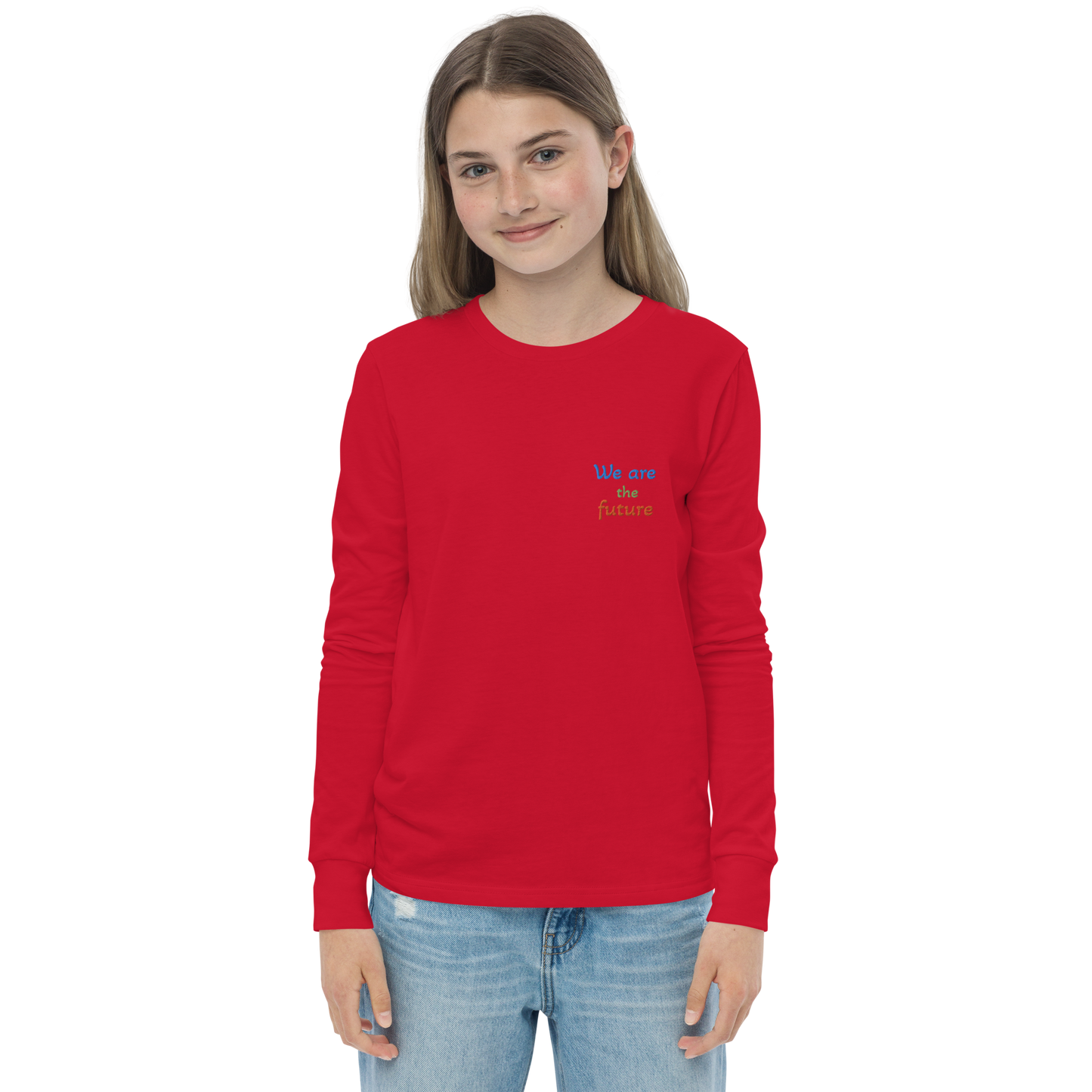 Youth long sleeve tee. We are the future!