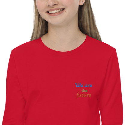 Youth long sleeve tee. We are the future!